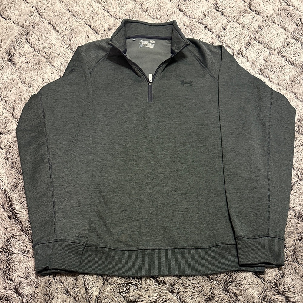 🌲Under Armour Dark Gray Quarter- Zip Pullover Sweatshirt